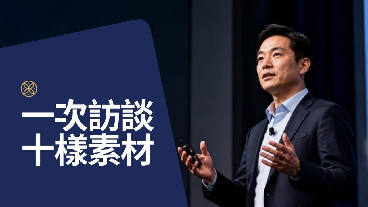 一集 Podcast 訪談，如何變成 10 個領導人品牌素材
