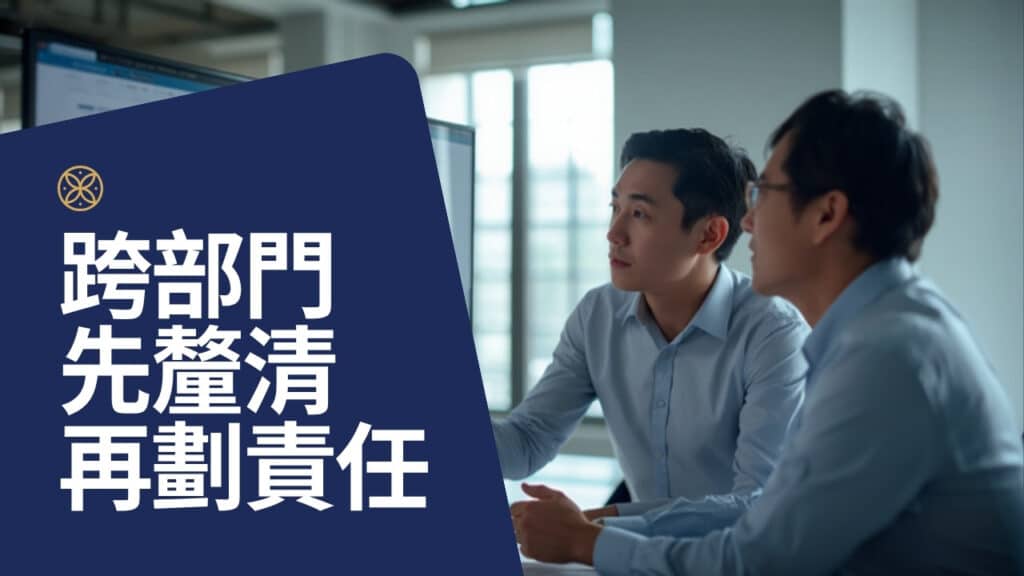 跨部門合作總是卡住？先釐清問題，再劃清責任